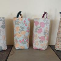 Floral Upright Eyeglasses Holder, Glasses Stand, Glasses Holder, Weighted Stand-up Glasses Pouch, Botanical, Pink Green Gold Cream Pastels