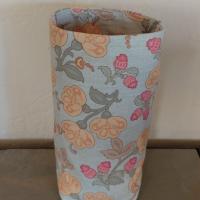 Floral Upright Eyeglasses Holder, Glasses Stand, Glasses Holder, Weighted Stand-up Glasses Pouch, Botanical, Pink Green Gold Cream Pastels