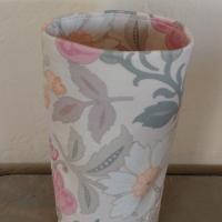 Floral Upright Eyeglasses Holder, Glasses Stand, Glasses Holder, Weighted Stand-up Glasses Pouch, Botanical, Pink Green Gold Cream Pastels