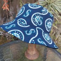 Seattle Seahawks / Mariners Bucket Hat, Handmade, Reversible, Sizes XS to 4XL, ponytail hat, fishing hat, sun hat, floppy hat, ponytail hat, football, baseball