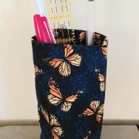 Monarch Butterflies Eyeglass Holders, Glasses Stand, Glasses Holder, Butterfly Lover Gift, Weighted Stand-up Glasses Pouch