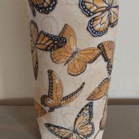 Monarch Eyeglass Holder, Glasses Stand, Eyeglasses Case, Weighted Stand-up Glasses Pouch, Butterfly Lover Gift