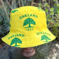 City of Oakland Flag Bucket Hat, Sizes up to 4XL, 1852 Tree flag, reversible, fishing hat, sun hat, floppy hat, adults or older children