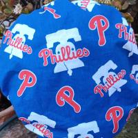 Bouffant Reversible Philadelphia Phillies / Eagles Scrub Cap, handmade, adjustable, nurse, technician, doctor, food service