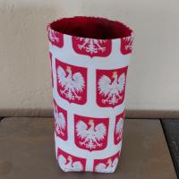 Polish Eagle Upright Eyeglasses Holder, Glasses Stand, Glasses Holder, Polish American Gift, Weighted Stand-up Glasses Pouch, Polska gift