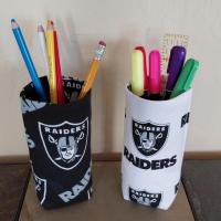 Raiders Upright Eyeglasses Holder, Handmade, Weighted Glasses Case, Glasses Stand, Eyeglasses Cup, Gift for Raiders fan, football