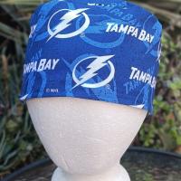 Toggle Cord Lock Reversible Tampa Bay Rays / Lightning scrub cap, adjustable, for nurse, dentist, technician, food service, handmade