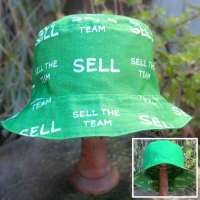 SELL the Team Bucket Hat, Reversible to Bright Kelly Green, Unisex Sizes up to 4XL, Oakland baseball, floppy hat, sun hat, adults and older children