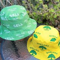 SELL the Team Bucket Hat, Reversible to the old Oakland City tree symbol on yellow, Unisex sizes up to 4XL, Oakland, floppy hat, sun hat, adults and older children