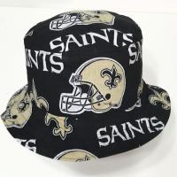 New Orleans Saints Bucket Hat, Reversible, Sizes up to 4XL, handmade, summer fishing hat, sun hat, floppy hat, adults or older children, Louisiana