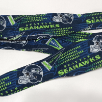 3” wide Seattle Seahawks hair tie, headband, pin up, self tie, scarf, neckerchief, retro, rockabilly, handmade