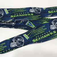 3” wide Seattle Seahawks hair tie, headband, self tie, pin up style, scarf, retro style, rockabilly, handmade