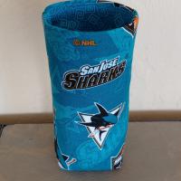 San Jose Sharks Upright Eyeglasses Holder, Handmade, Weighted Glasses Case, Glasses Stand, Eyeglasses Cup, Gift for Sharks fan, Hockey