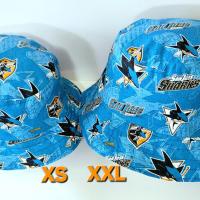 San Jose Sharks Bucket Hat, Handmade, Reversible, Hockey, Sizes up to 4XL, summer hat, fishing hat, sun hat, floppy hat, ponytail hat