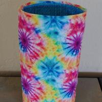 Tie Dye Print Eyeglasses Holder, Multicolored Glasses Stand, Glasses Holder, Mom Gift, Weighted Stand-up Glasses Pouch, Tie Dye Lover Gift