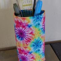 Tie Dye Print Eyeglasses Holder, Multicolored Glasses Stand, Glasses Holder, Mom Gift, Weighted Stand-up Glasses Pouch, Tie Dye Lover Gift