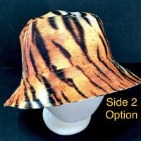 Cincinnati Bengals Bucket Hat, Reversible to Tiger Stripes, Sizes S-XXL, Handmade, fishing hat, sun hat, summer hat, floppy hat
