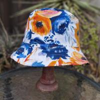 Detroit Tigers Bucket Hat, Handmade, Reversible to Blue & Orange Floral, Unisex Sizes up to 4XL, baseball, fishing hat, sun hat, floppy hat, Michigan sports