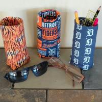 Detroit Tigers Upright Eyeglass Holder, Handmade, Weighted, Glasses Case, Glasses Stand, Eyeglasses Cup, Gift for Detroit Tigers fan