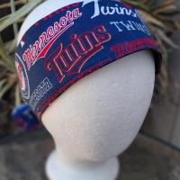 3” Wide Minnesota Twins headband, handmade, self tie, hat band, pin up style, hair wrap, hair tie, baseball