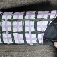 Purple and Black Eyeglass Sleeves, Team Colors Glasses Pouch, Purple and Black Sunglasses Case, Basketball GIft