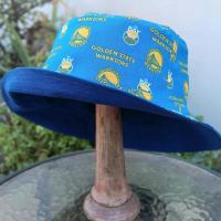 Golden State Warriors Bucket Hat, GSW, Reversible to Blue Canvas, Unisex Sizes up to 4XL, summer fishing hat, sun hat, floppy hat, adults or older children, handmade