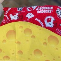 Reversible Wisconsin Teams Scrub Cap, handmade, adjustable, short hair, gift for nurse, dentist, technician, food service