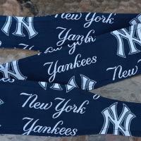 3” Wide NY Yankees headband, self tie, hair wrap, pin up style, hair tie, retro style, rockabilly, handmade, New York Yankees