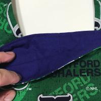 Small, simple basic Hartford Whalers crutch bag, small walker bag, scooter handlebars bag, hanging bag, caddy, handmade