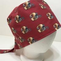 Reversible San Francisco SF 49ers scrub cap tie back, skull cap, for nurse, technician, doctor, welding, vet, food service, handmade