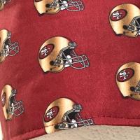 Reversible San Francisco SF 49ers scrub cap tie back, skull cap, for nurse, technician, doctor, welding, vet, food service, handmade