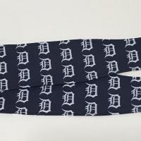 3” Wide Old English D headband, hair wrap, pin up, hair tie, scarf, bandana, retro, rockabilly, Gift for Detroit Tigers fan