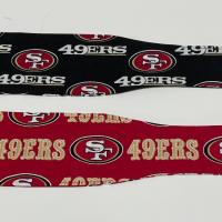 3” Wide San Francisco 49ers headband, handmade, Niners hair wrap, pin up, hair tie, retro, rockabilly, scarf