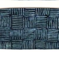 3” Wide Batik Dark Blue Headbands, hair wrap, pin up, hair tie, scarf, neckerchief, retro style, rockabilly