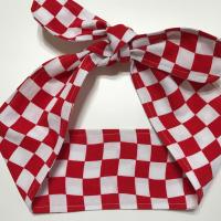 3” Wide Rockabilly headband, hair wrap, pin up, scarf, hair tie, neck, retro, diner music cars jukebox, red black white aqua