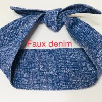 3” Wide Blue Headbands, self tie, hair wrap, pin up style, hair tie, retro tyle, rockabilly, choose print