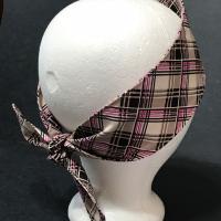 3” Wide Plaid headband, hair wrap, fabric headband, pin up, hair tie, neck, retro, rockabilly, purse or handbag scarf, 100% cotton