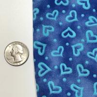 Blue hearts simple small basic crutch bag, walker bag, scooter handlebars, bed rail caddy, hook & loop, hanging bag