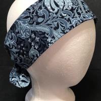 3” Wide William Morris headband, self tie, floral, hair tie, hair wrap, pin up style, retro style