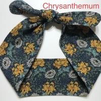 3” Wide William Morris headband, self tie, floral, hair tie, hair wrap, pin up style, retro style