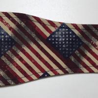 3” Wide American flag headband, self tie, hair wrap, pin up style, hair tie, retro style, rockabilly, stars & stripes