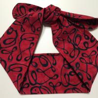 3” Wide Batik headband, self tie, hair wrap, pin up style, hair tie, retro atyle, rockabilly, head scarf