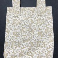 Simple small basic crutch bag, neutral floral print, walker bag, scooter handlebars bag, hanging bag
