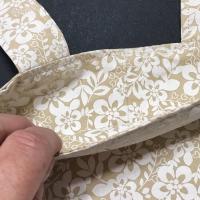 Simple small basic crutch bag, neutral floral print, walker bag, scooter handlebars bag, hanging bag