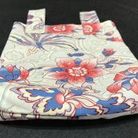 Simple small basic crutch bag, walker bag, scooter handlebars bag, bed rail caddy, hook & loop, hanging bag, red white and blue floral