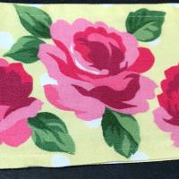 3” Wide Reversible Roses Floral Headband, hair wrap, pin up, hair tie, retro style hair accessory, purse scarf