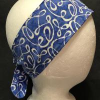 3” Wide Batik headband, self tie, hair wrap, pin up style, hair tie, retro atyle, rockabilly, head scarf