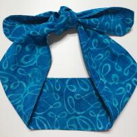 3” Wide Batik headband, hair wrap, self tie, pin up style, hair tie, retro atyle, rockabilly, head scarf