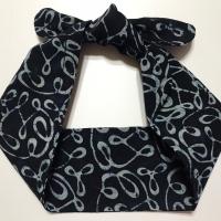 3” Wide Batik headband, hair wrap, self tie, pin up style, hair tie, retro atyle, rockabilly, head scarf