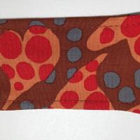 3” Wide Hearts Headband, Kaffe Fassett Disco Dots hearts print, hair wrap, self tie, head wrap, pin up style, hair tie, retro style, rockabilly